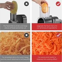 Trancheuse de légumes électrique 5 en 1, 250W, broyeur automatique pour salade, râpe à fromage, carottes, chou 4