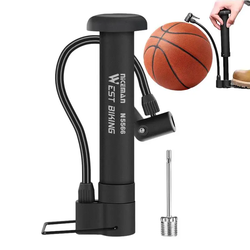 Bike Air Pump Handheld Basketball Pumps With Needles Compact Air Pump