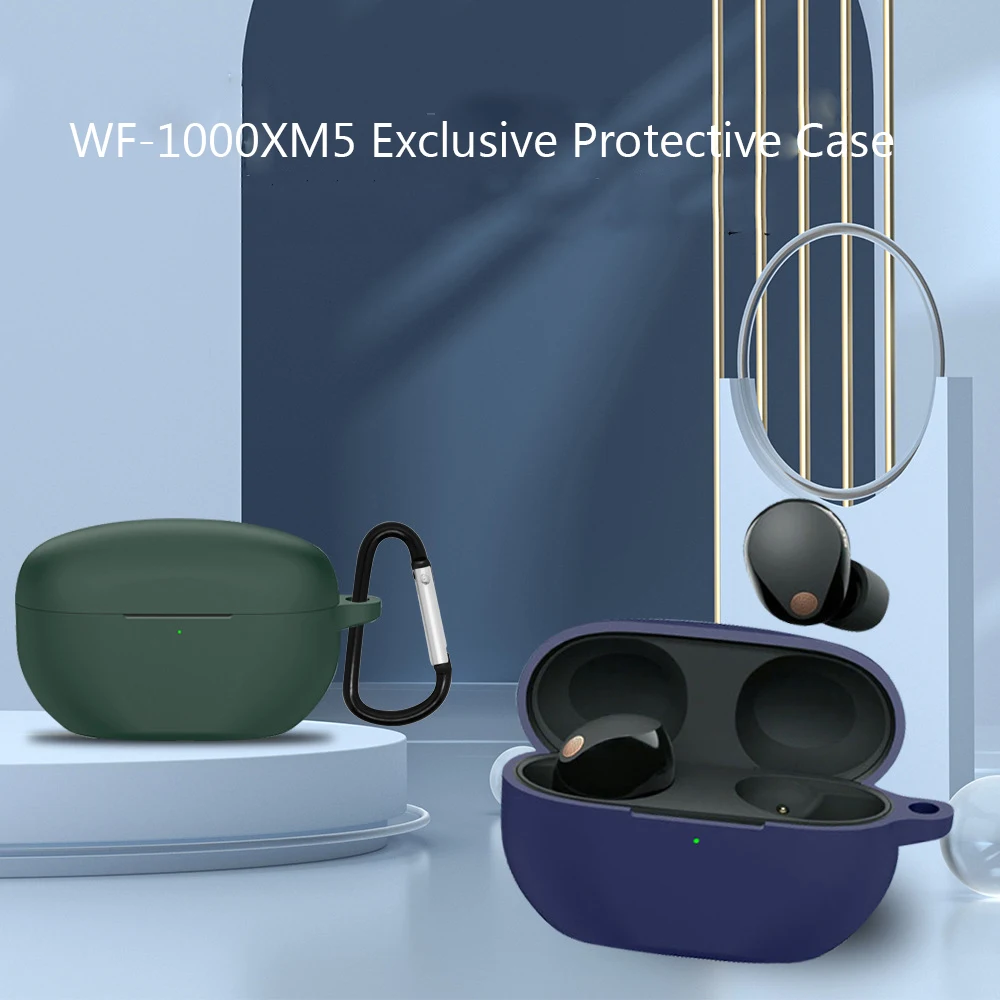 

Silicone Earphone Covers Headphone Dustproof Protective Cover For WF-1000XM5 Travel Earphone Case Soft Headphone Protector