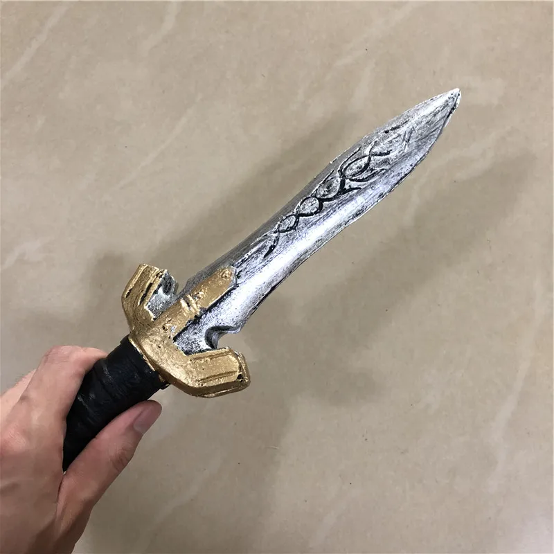 Dagger Leaves Rune Sword Prop - Cosplay Weapon for Kids Safe PU Halloween Role Play