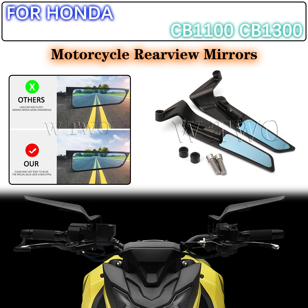 

For HONDA CB1100 CB1300 Motorcycle accessories fixed Wind Wing Adjustable Rotating Rearview Mirrors