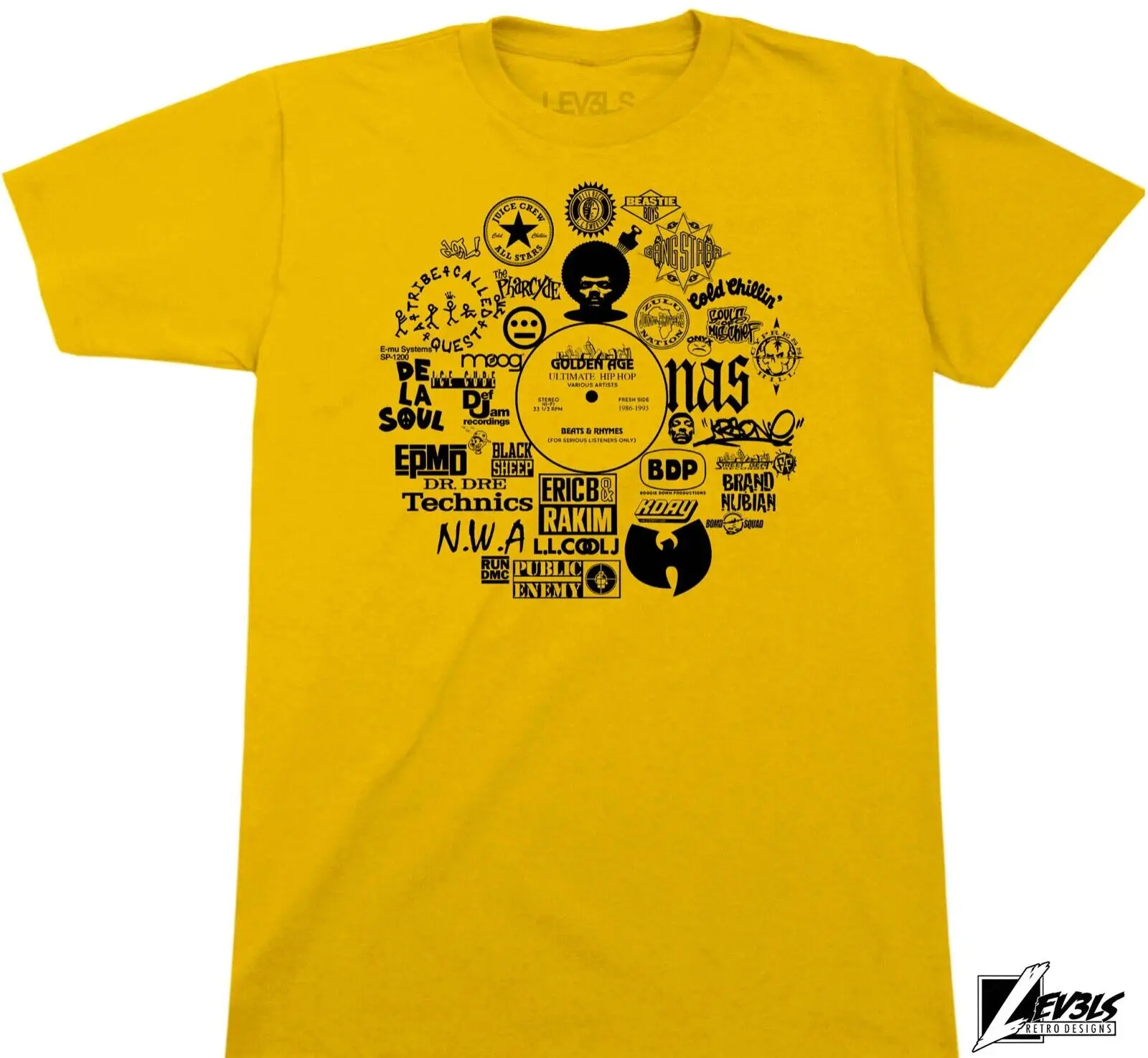 Golden Age Of Hip Hop T Shirt 90'S Dj 1200 Giradischi Boom Bap Music Technics