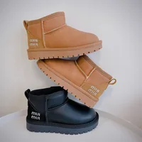 Kids Toddler Plush Snow Boot Children Shoes Winter Kids Boots Classic Mini Boot Baby Fur Booty Boys Girls Ankle Child Suede Boot 1