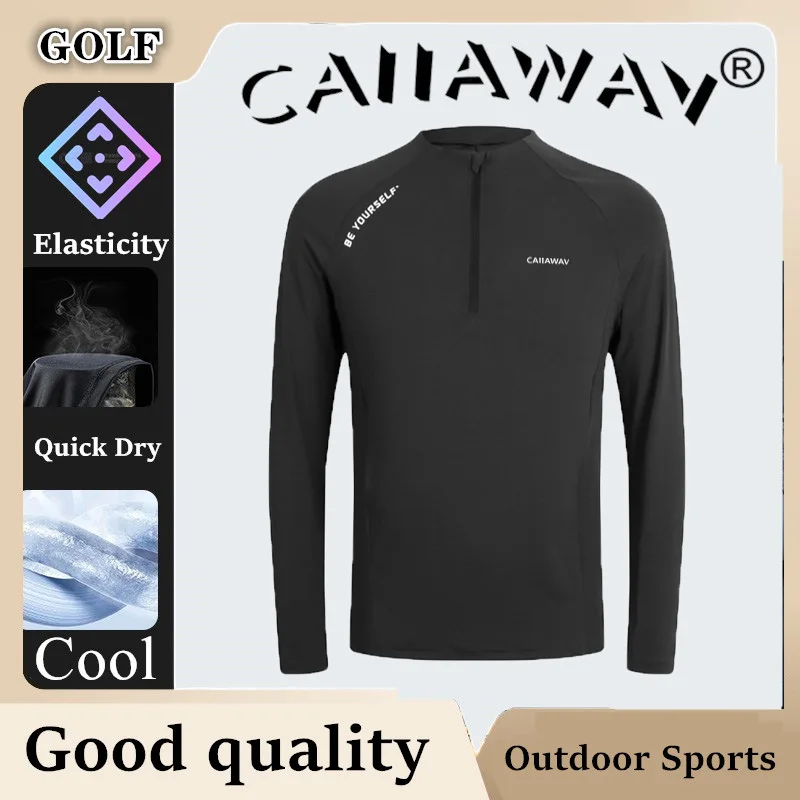 Authentic CAIIAWAV Golf Long Sleeve Men's Top Long Sleeve T-shirt GOLF Clothing Sports Comfortable Long Sleeve T-shirt
