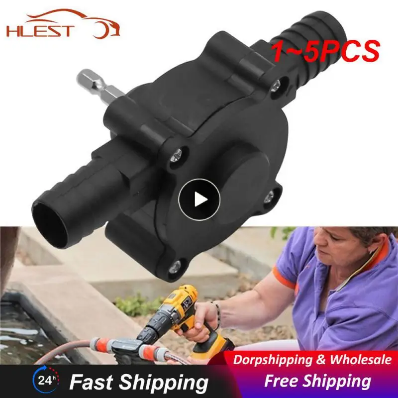 

1~5PCS Car portable water pump electric drill pump self-priming delivery pump oil portable round handle heavy-duty self-priming