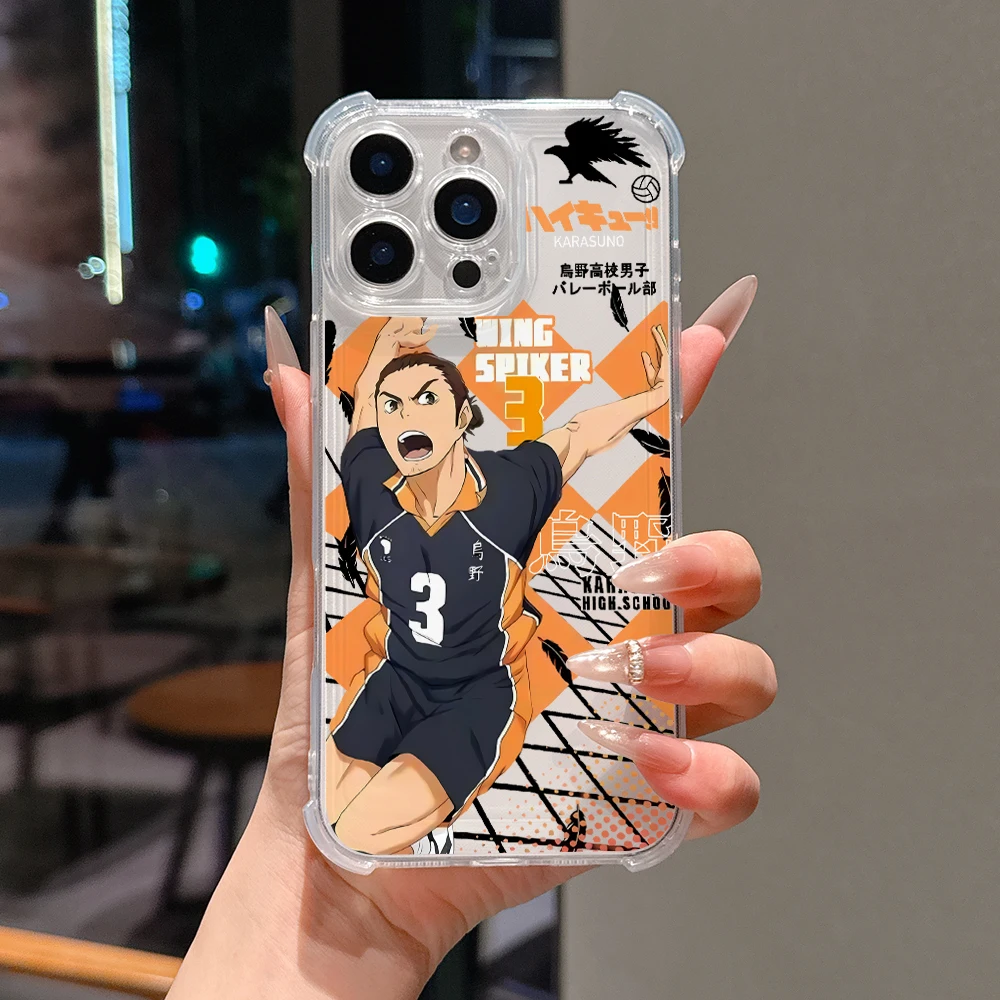 Vibrant Haikyuu Anime Shockproof Phone Case - Durable Protective Cover