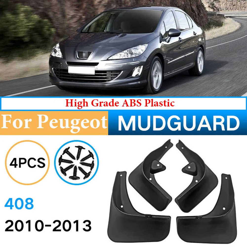 4X For Peugeot 408 Sedan 2010 2011 2012 2013 2014 2015 Front Rear Mudflaps Splash Guards Mud Flap Mudguard Fender Car Mud Flaps