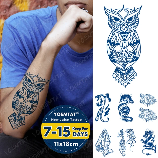 Mão duradoura volta tatuagem para mulher homens falso tatuagem à prova  dwaterproof água flor tatuagem adesivos moda braço tatuagem novas tatuagens  temporárias - AliExpress