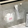 욕실선반 Makeup Brush Organizer Storage Rack Bathroom Storage Box Drain Box Punch-Free Toothpaste Holder Wall Mounted 2