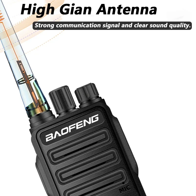 BaoFeng BF-1904 Walkie Talkie High Power Type-C Charging UHF 400-470MHz Portable Powerful Penetrating Radios FM Radio Long Range 5