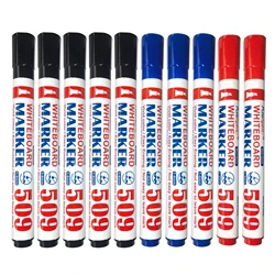 Colorful Non - Toxic Whiteboard Markers, 10 - Pack - Easy - Erase with 1 - 4mm Tips for School and Office Use (5Black3Blue2Red)