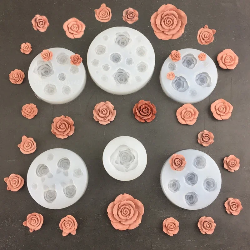 Rose and Leaf Silicone Mold for Cake and Cupcake Decorating