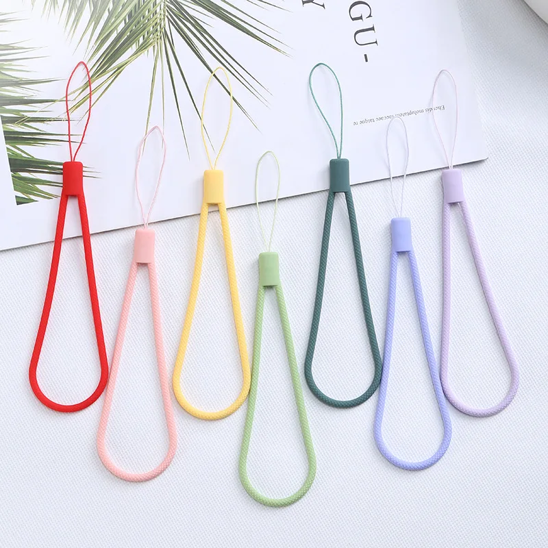 Wrist Straps Hand Lanyard Silicone Charms for Mobile Phone Camera Keys Cord Chain Cute Lanyard Keychain Keycord Hanging