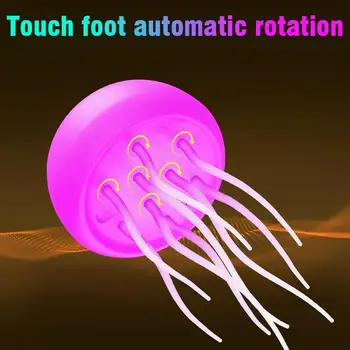 Voice-Controlled Jellyfish Lamp - Color Changing Hanging Night Light with Moving Tentacles Decorative Desktop Ambient Light 2025 2