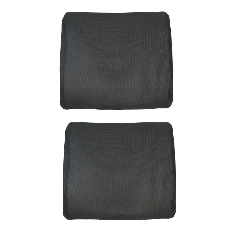 

2X Memory Foam Seat Chair Lumbar Back Support Cushion Pillow For Office Home Car Black