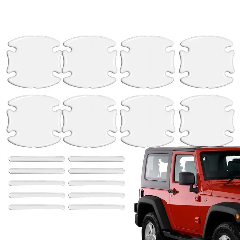 

Car Door Handle Protector Stickers Anti-Scratches Auto Door Handle Protective Film 18Pcs Anti-Scratch Protectors Door Handle