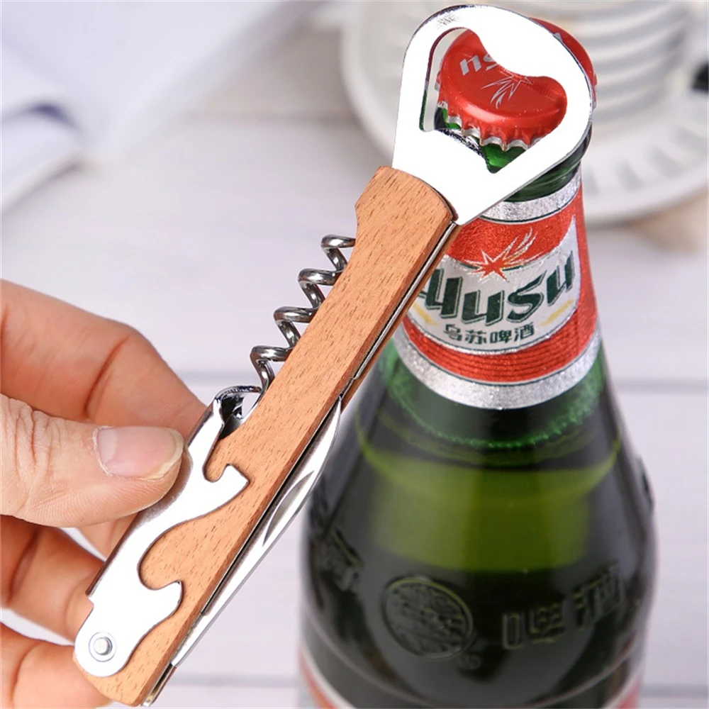 Bottle Opener Wine Opener 20pcs Wood Bottle Opener with Wine Groomsmen Corkscrew