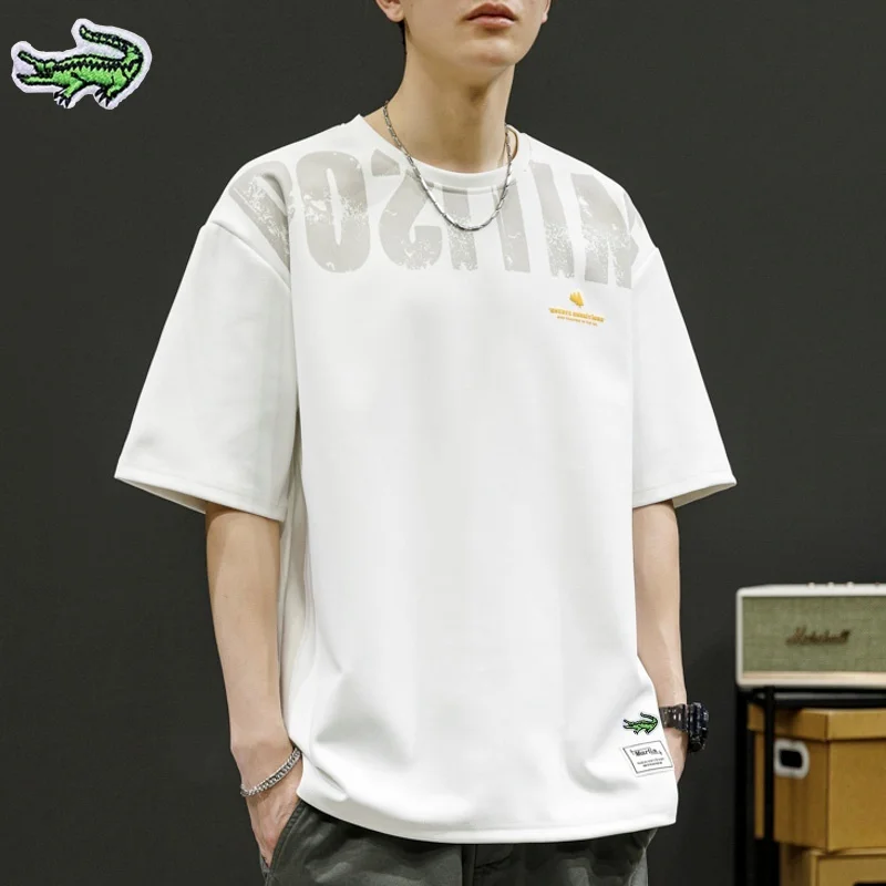 

CARTELO Embroidered Men's T-shirt Summer Pure Cotton High Quality O-Neck Breathable Top Casual Running T-shirt Men's Clothing