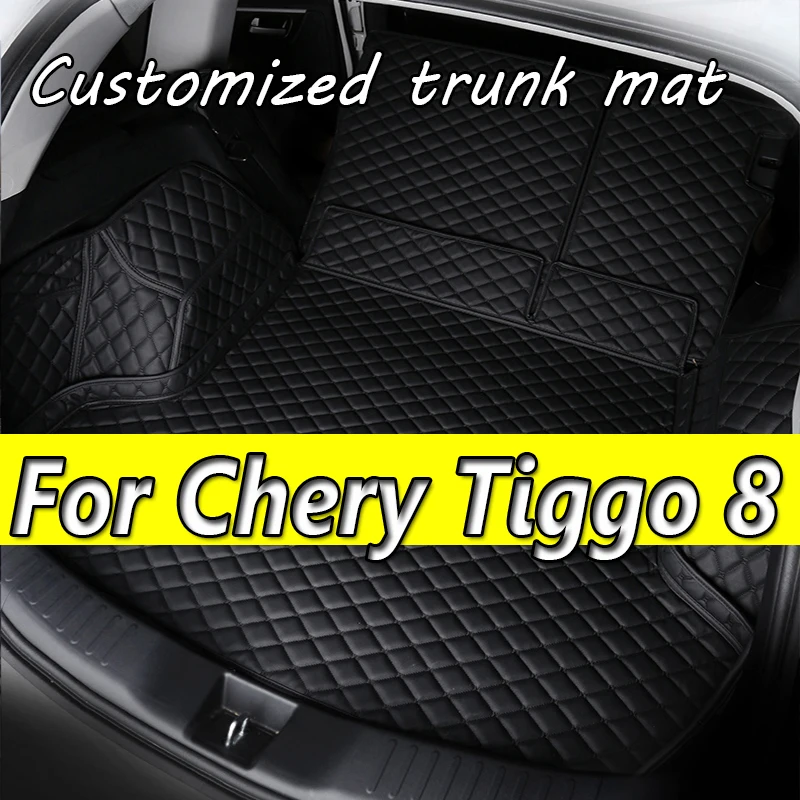 

Кожаный Прочный Коврик для багажника Chery Tiggo 8 Pro MAX 2022 2023, коврики для багажника, задняя пленка, аксессуары для украшения интерьера