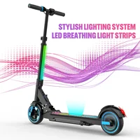EVERCROSS Electric Scooter Kids, Foldable Scooter for Kids Ages 6-12, 9.3 MPH & 5 Miles, LED Display, Colorful LED Lights, UL 6