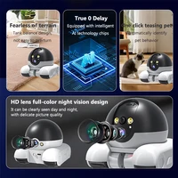 Caméra Robot WIFI à double objectif, surveillance à double écran 1080P HD PTZ, caméra de Surveillance de sécurité IP, suivi automatique, moniteur pour bébés et animaux de compagnie 5