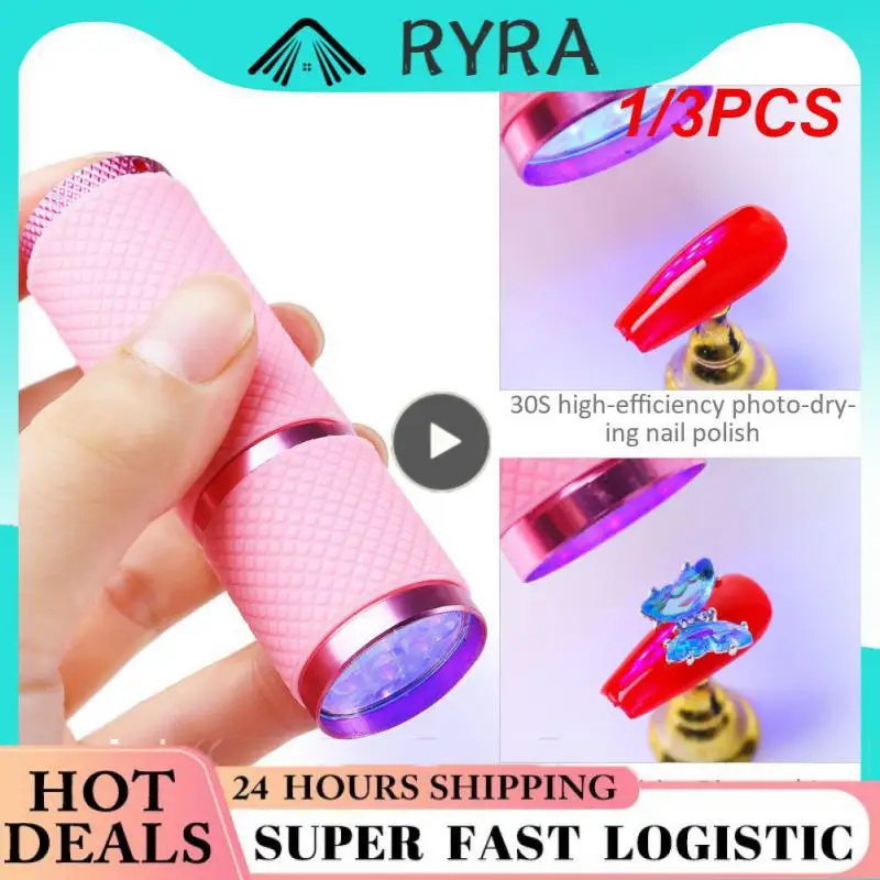 

1/3PCS Mini UV LED Light UV Led Lamp Nail Dryer For Gel Nails 9 LED Flashlight Portability Nail Dryer Machine Nail Art Tools UV