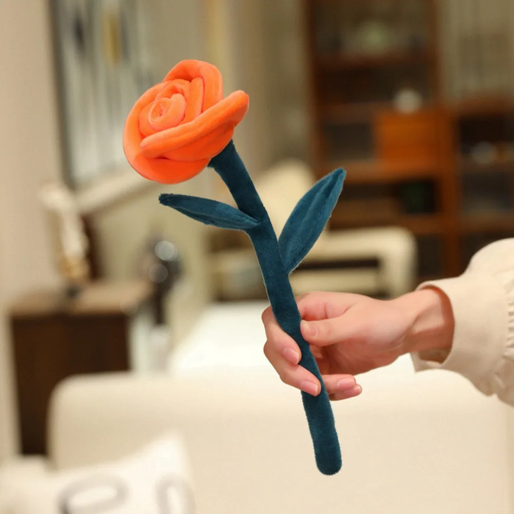 28cm 플러시 장미 꽃다발 인형 9가지 색상 실물 같은 디자인 시뮬레이션 꽃 장..