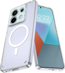 Magnetic Acrylic Transparent Magsafe Wireless Charging Phone Case for Redmi K70 Pro (Clear)