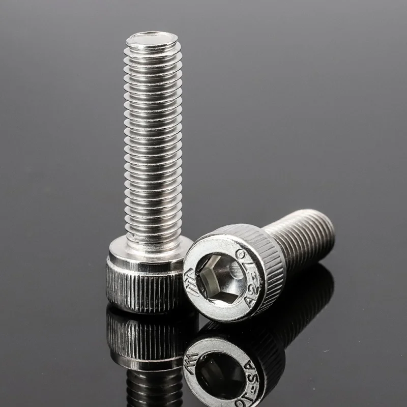 Hexagon Bolt Screw Hex Socket Cap Head Screw M1.4-M10 Stainless Steel Allen Bolt DIN912 10 pcs