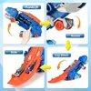 Foldable Transport Dinosaur Truck With Sliding Race Track Transforms Into Standing T-rex Best Birthday Gifts Toys Boys Girls Kid 4
