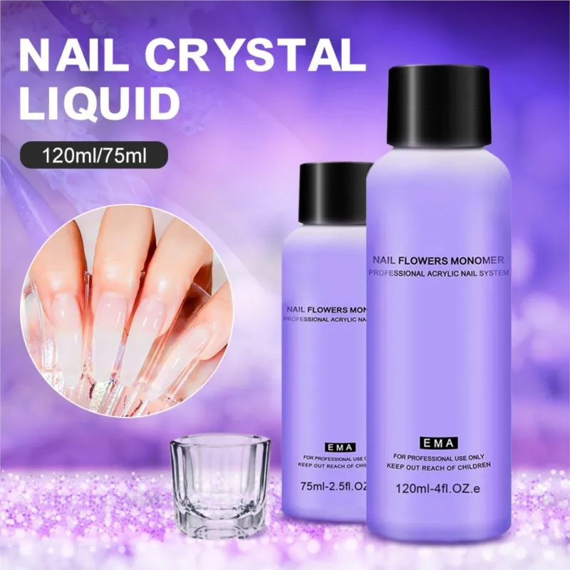 EMA Acrylic Liquid Monomer Nail Carve Extension for Acrylic Powder 3-5min Manicure Build Nail Acrylictips Nails Gel Tool 1Bottle