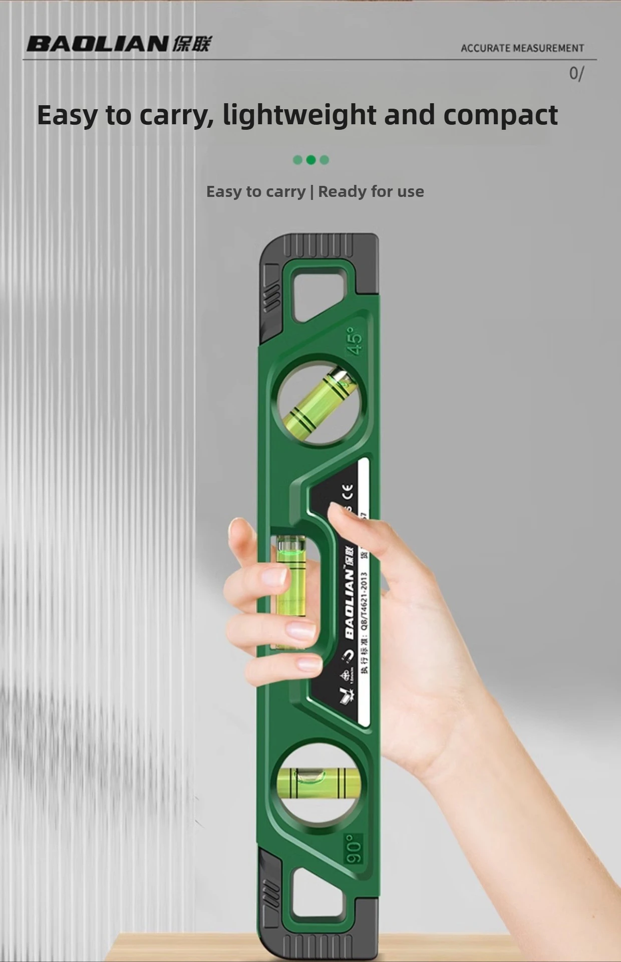 Three Bubble Level Ruler 0&deg; 45&deg; 90&deg; 230mm Mini Horizontality Gauge Shockproof Magnetic Leveling Aligner Inclinometro Level Tools