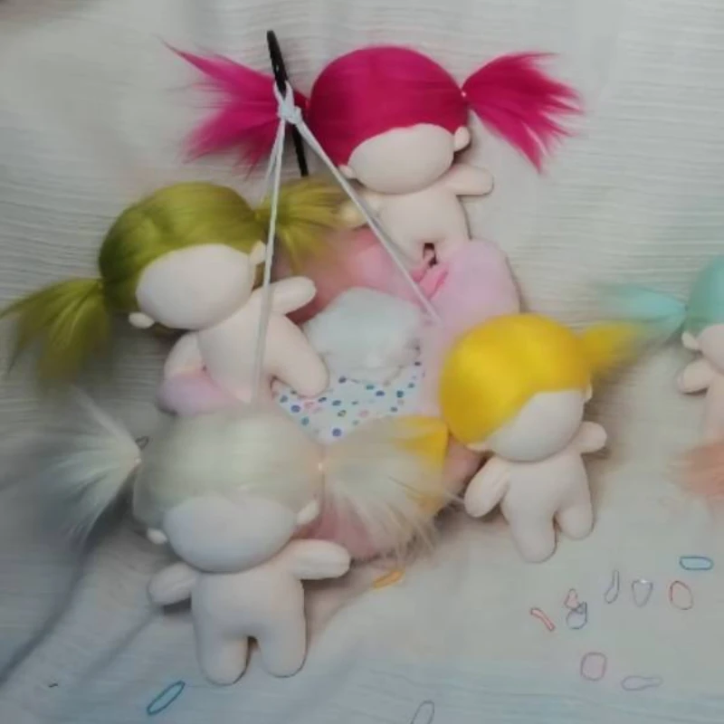 

10 см мини нормальное тело многоцветные жареные волосы ручной работы DIY плюшевые куклы формы без вышивки Мягкие плюшевые игрушки ручной работы куклы