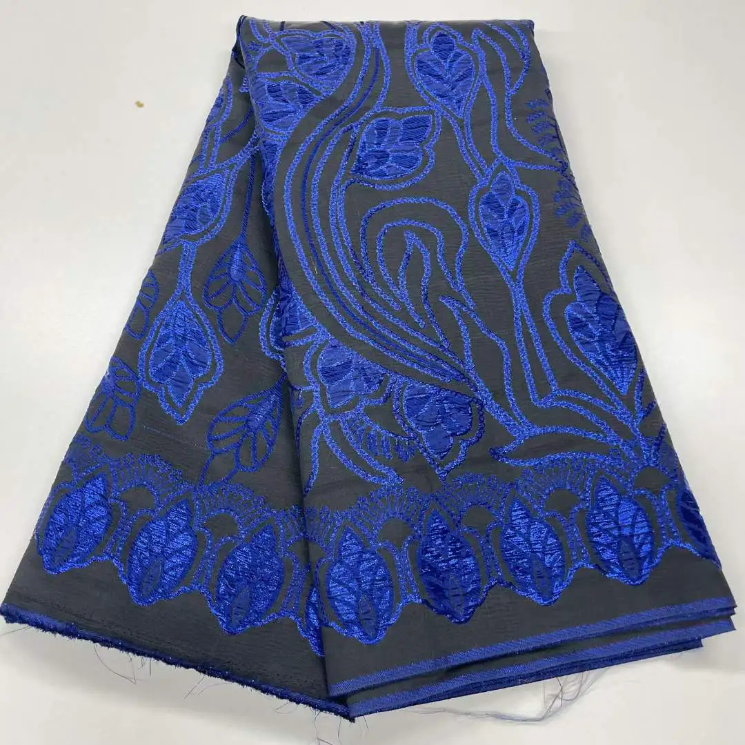 Latest Africa French Lace Fabric High Quality 2023 Wedding High Quality Nigerian Brocade Jacquard Lace Fabric 5 Yards For Sewing
