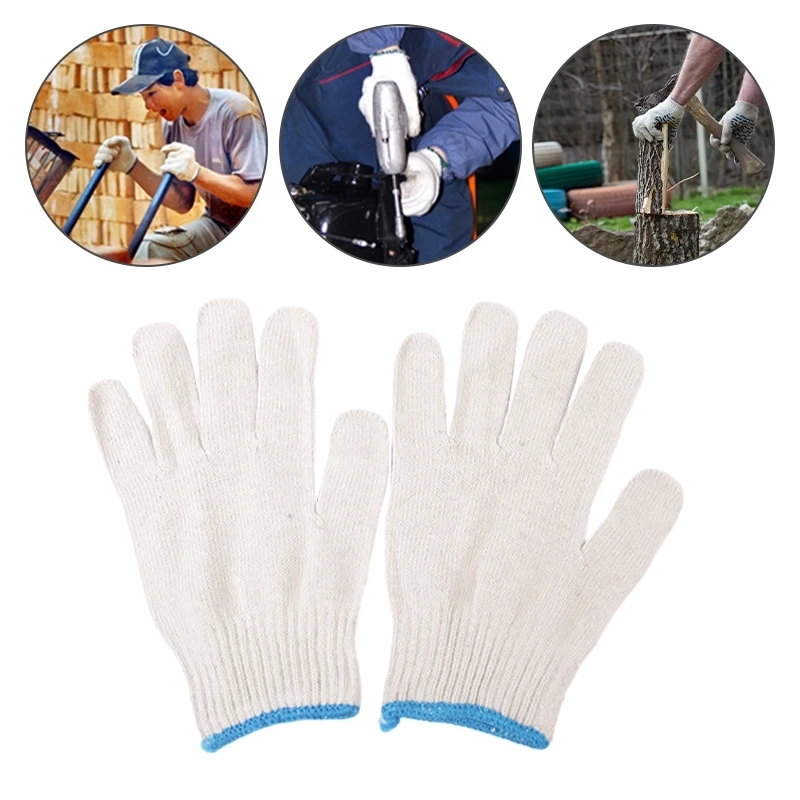 

Рабочие перчатки из хлопка, впитывающие пот перчатки для работы по дереву, перчатки для защиты сада и свадьбы, вязаные легкие бытовые инструменты для уборки