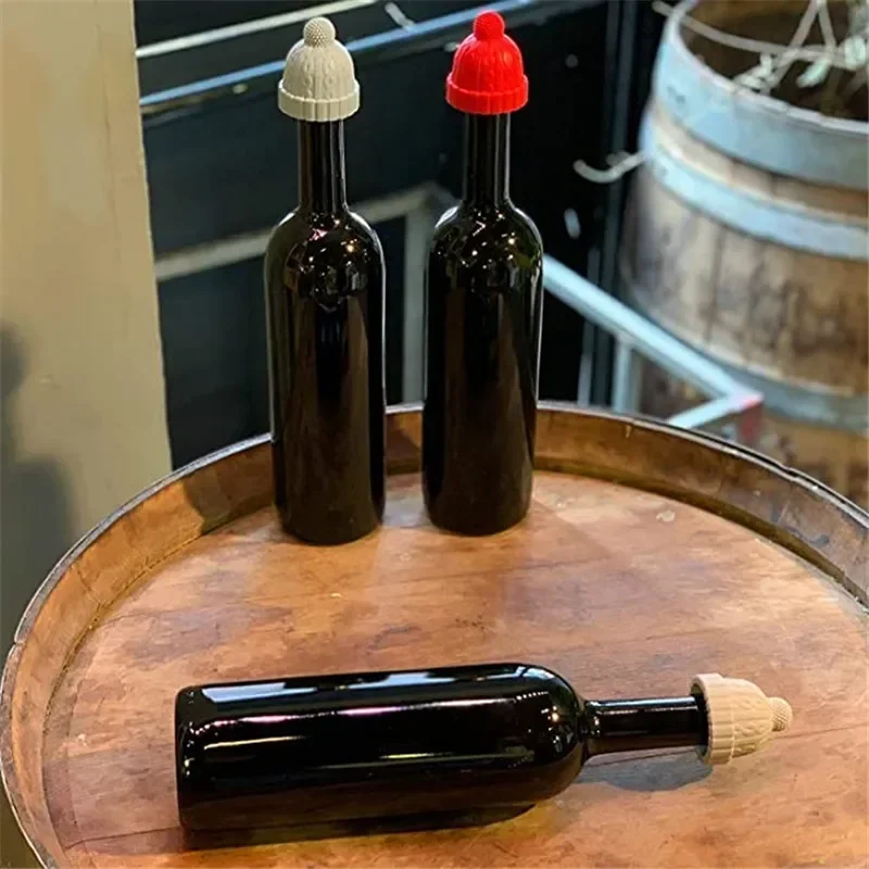 Christmas Magic Hat Wine Stoppers Silicone Reusable for Beverage