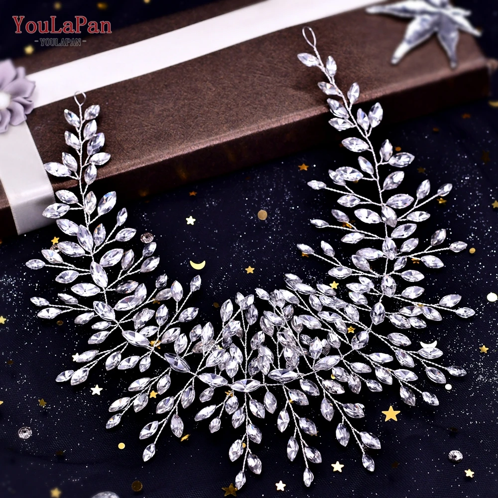 TOPQUEEN HP237 Silver Handmade Wedding Headband Wedding Hair Accessories Rhinestone Crystal Bridal Headwear Hair Ornament hair accessories bridal hair accessories bridal jewelry set