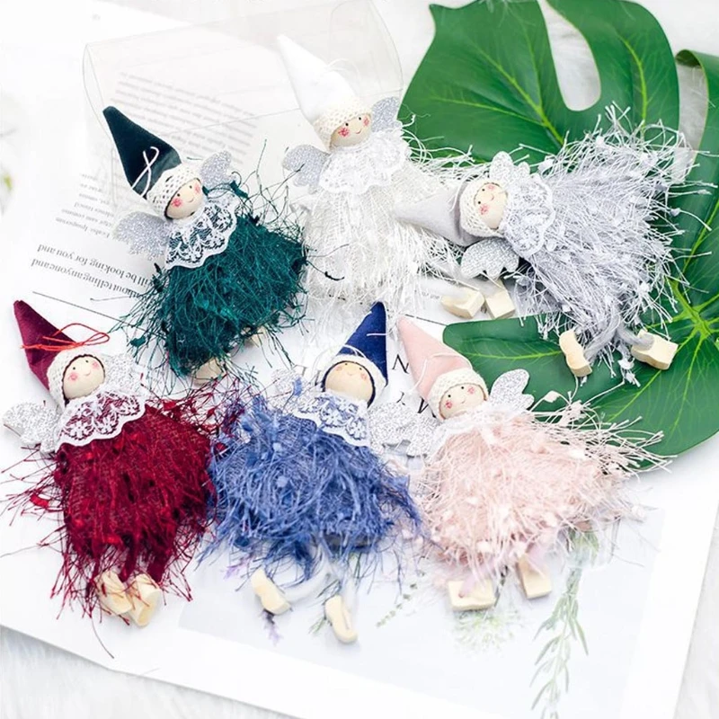 

Winged Angel Christmas Tree Decorations Pendants Decor Home Cloth Ornaments