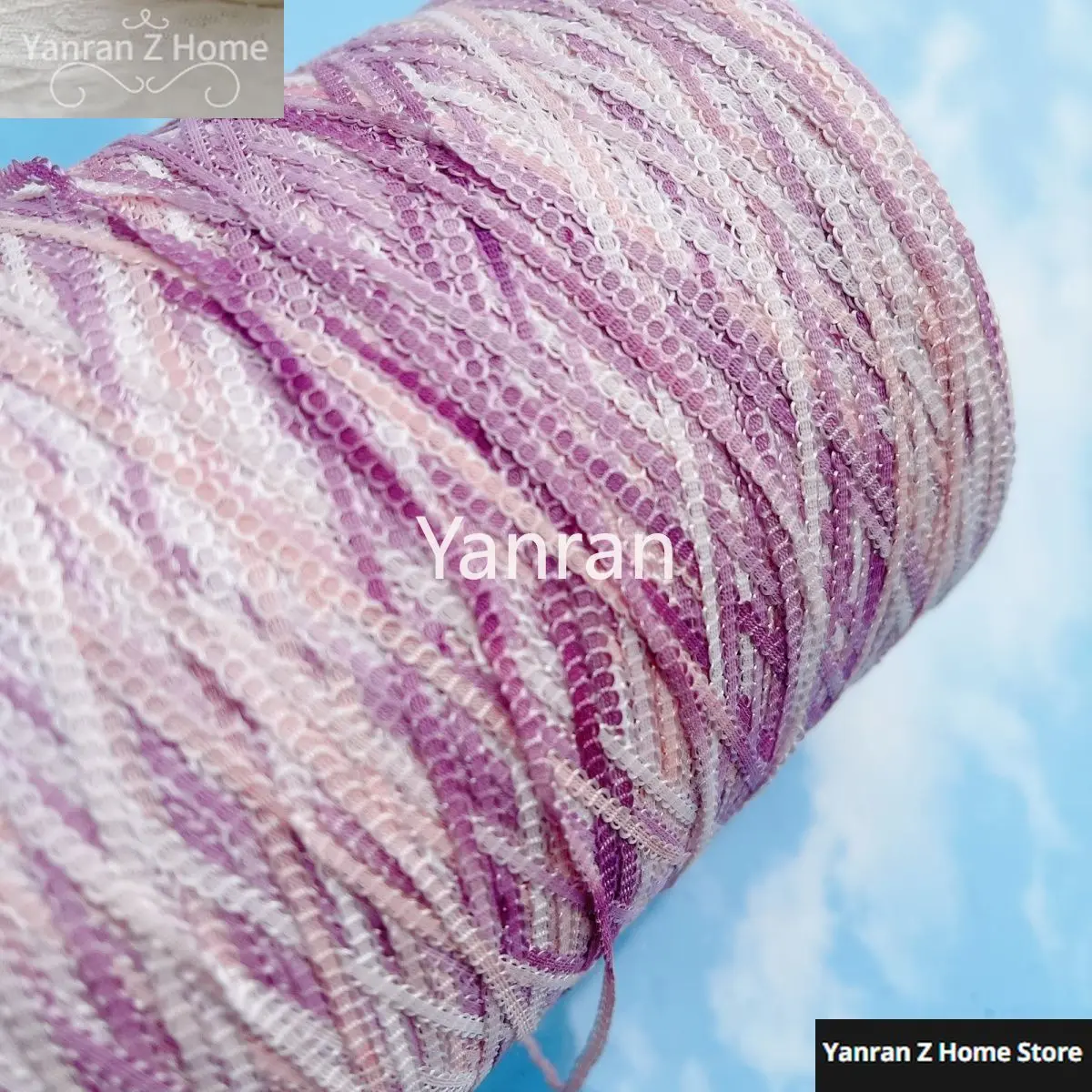 

500g Special Small Flat Wool Yarn Belt Thread 8-shaped Belt Thread Hand Woven Tata Chain Knitting Yarn Clothing Bag Mixed Thread