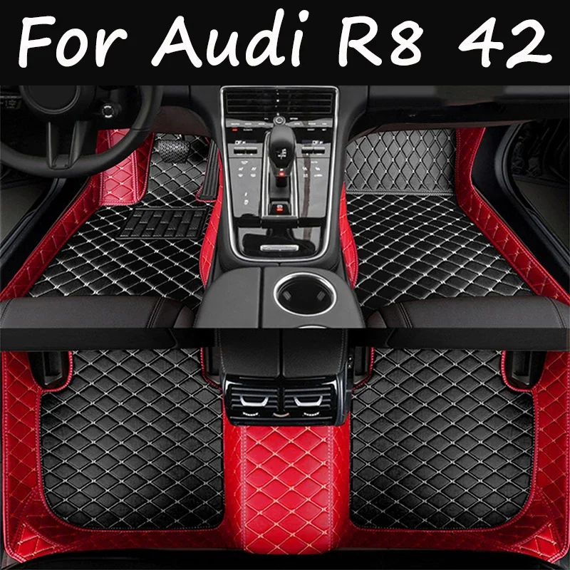 

Автомобильные коврики для Audi R8 42 MK1 2006 ~ 2015, автомобильный напольный коврик, роскошный кожаный водонепроницаемый коврик, набор ковриков для защиты от грязи, аксессуары для интерьера автомобиля