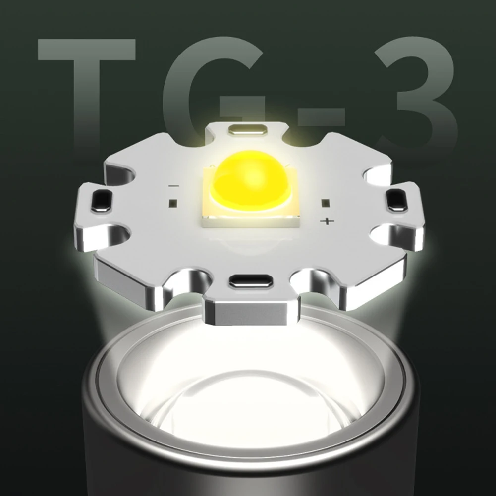 

Telescopic Powerful Flashlight Type-C Charging Camping Flashlight For Hiking