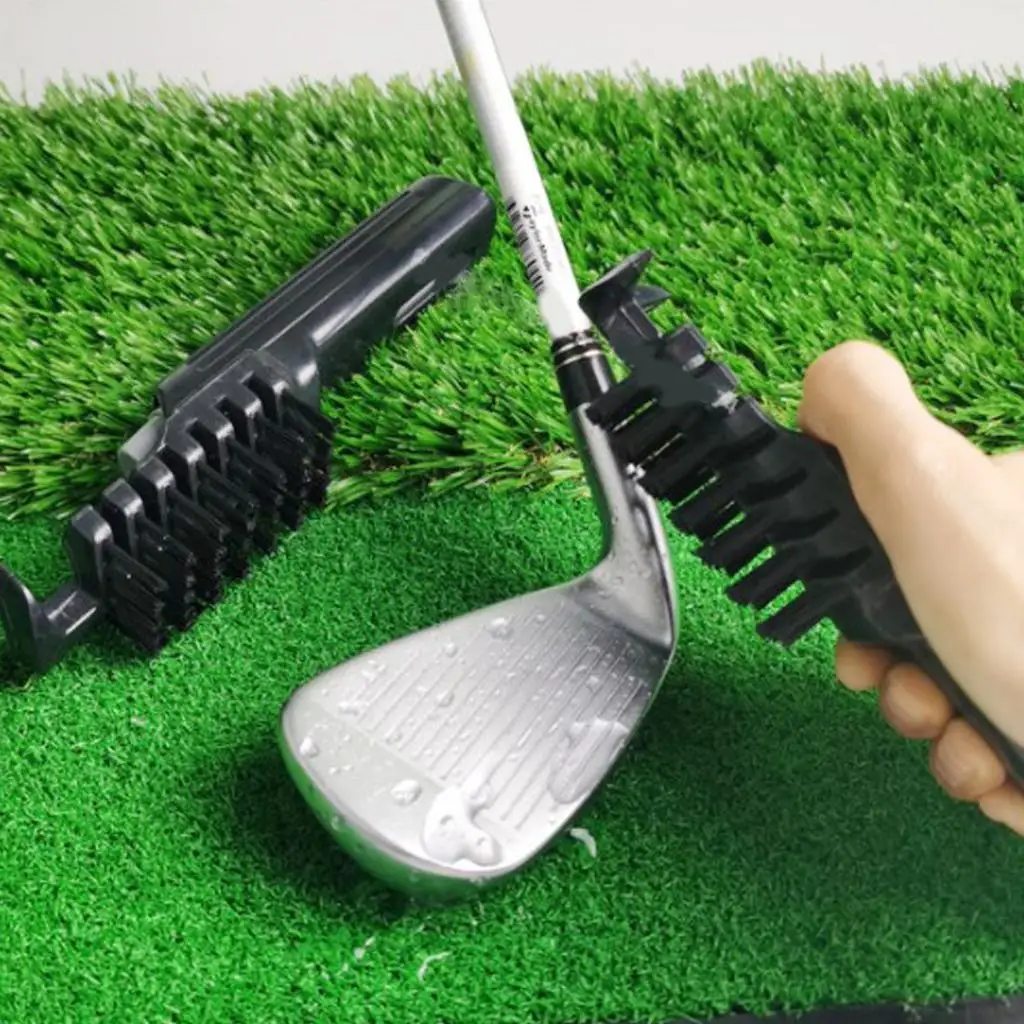 Portable Golf Club Groove Cleaning Brush with Water Spray Tube Nylon Bristles for Golf Ball Washer and Iron Sharpener