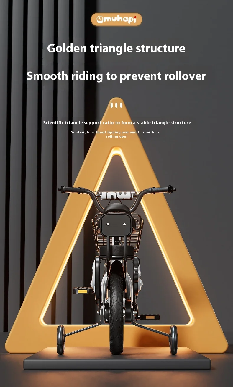 Bicycle2-8Years Bicicleta con ruedas auxiliares para bicicleta con pedales de 12-20 pulgadas