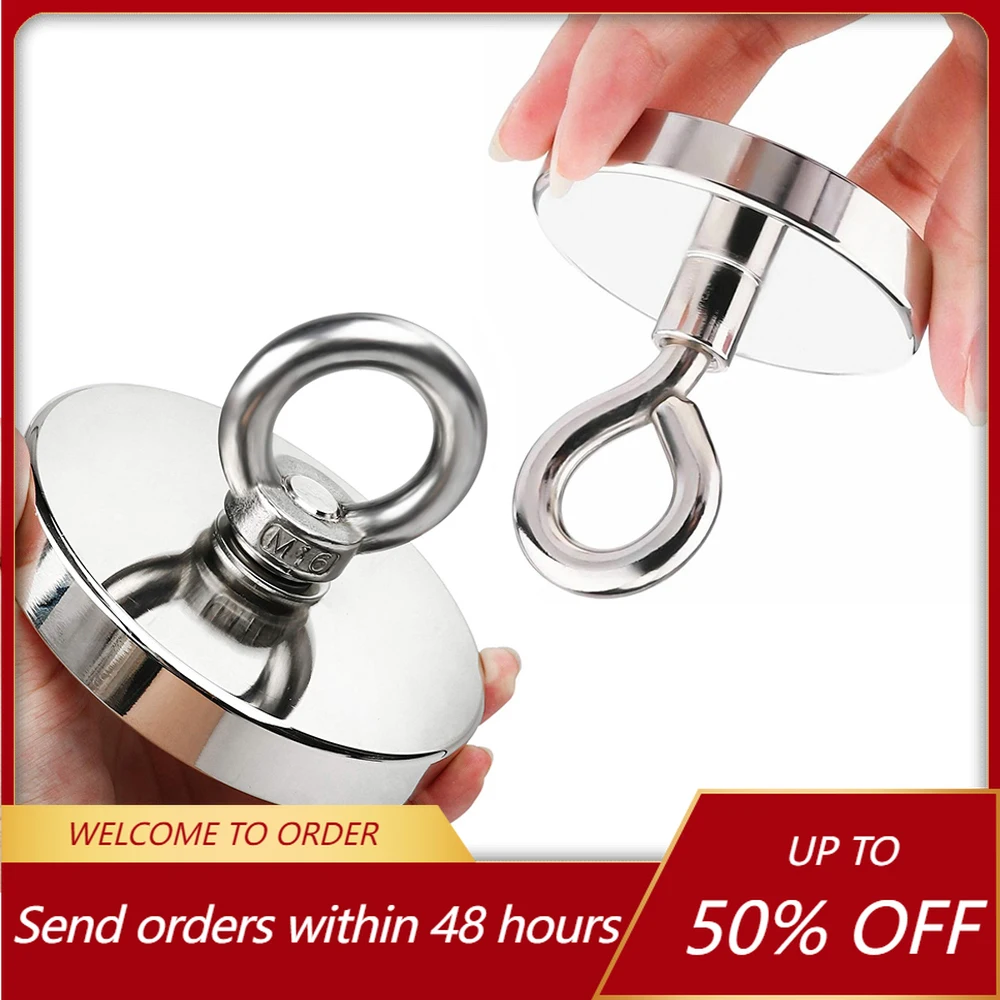 

Super Strong Magnet Neodymium Magnet Fishing Magnetic Hook N52 Iman Rare Earth Magnet imanes Permanent in River Salvage Magnetic