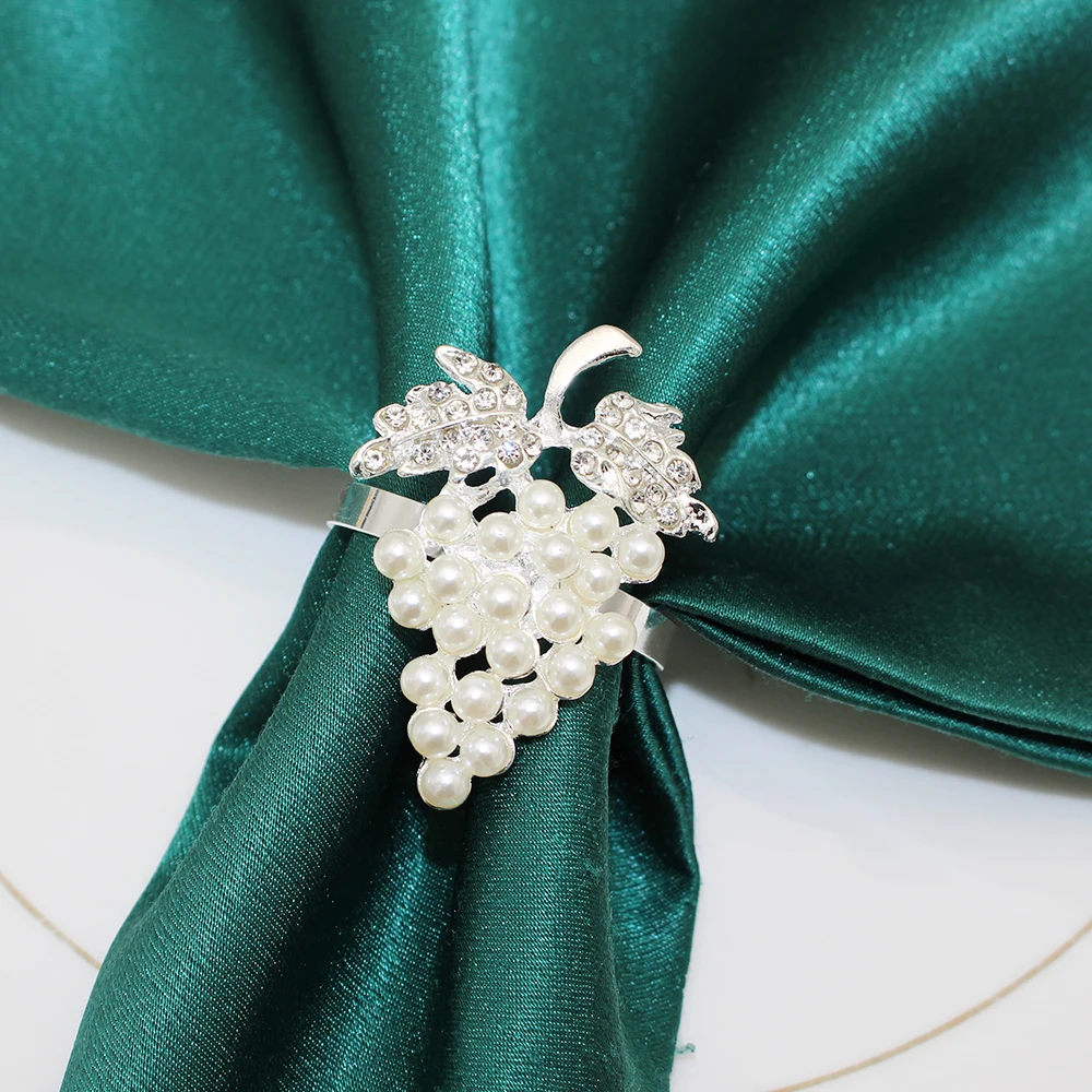 Grape Napkin Ring Wedding Napkin Holder Ring Gold Buckle For Holiday Parties Daily Family Gathering Table Decor HWP02