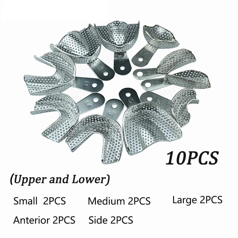 Dental Tray Denture Instrument Stainless Steel Dental Impression Trays