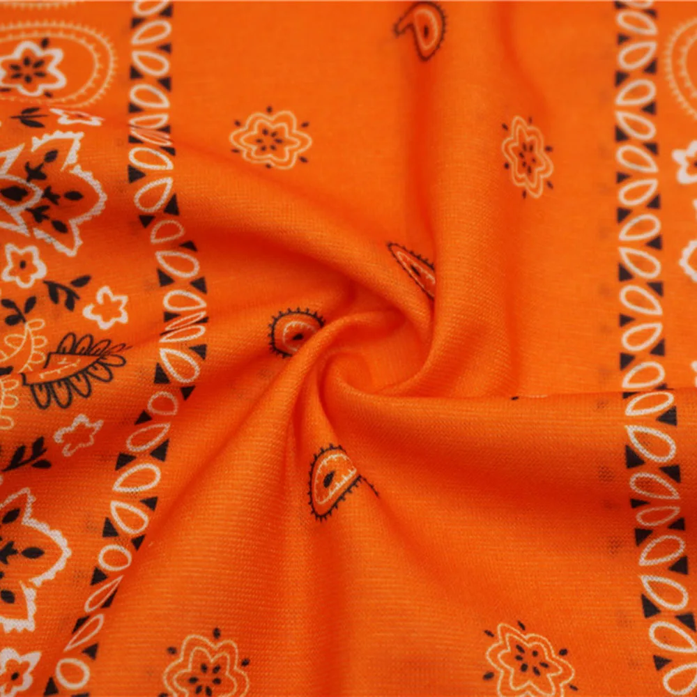 新品未使用 TIMEWORN CLOTHING BANDANA ORANGE Orange Face Bandana Women Running Camping Headwear Seamless