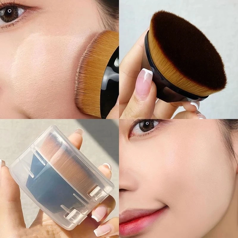 Hexagon Makeup Brushes Short Handle Foundation Makeup Brush Liquid