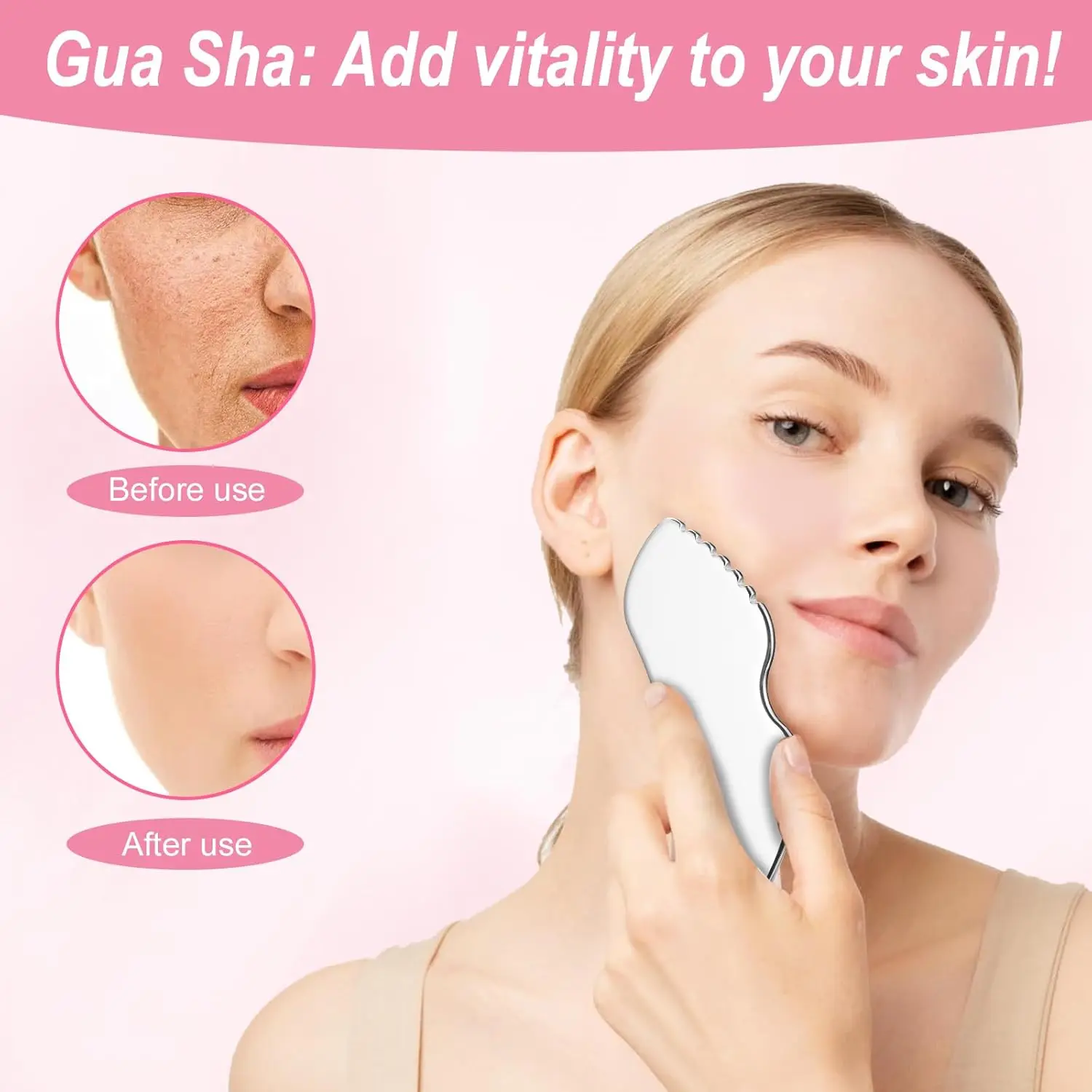 Acupressure Roller Deep Tissue Massage Tool for Face Acupuncture Roller SkinCare Face Massager Gua Sha Facial Tools Massage Tool