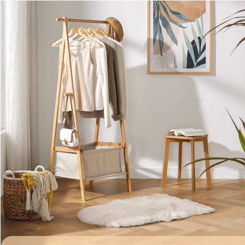 

Bedroom Balcony Coat Stand Storage Standing Boutique Clothes Hanger Living Room Corner Modern Perchero Para Bolsos Furniture DWH
